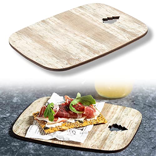 ANTEVIA - Planche à découper en bois motif sapin de Noël 21.5 x 17cm | PLUS DE 10 MODÈLES | Fabriqué en Europe (Lienak)