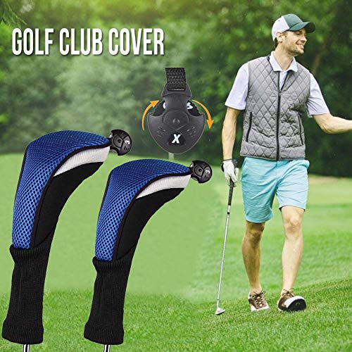 image for Amy Sport Golf Club Head Covers for Woods and Driver Hybrids Fairway V