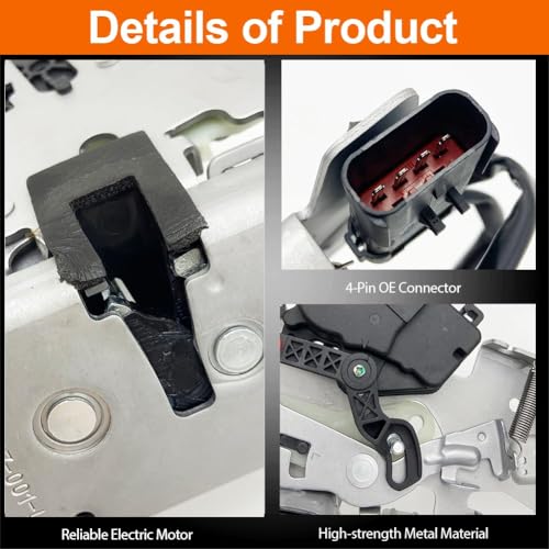 Image of Sliding Door Lock Actuator Rear Left Driver Side Compatible with 2008-2020 Grand Caravan, 2008-2016 Town & Country, 2012-2015 Ram C /V Without Power