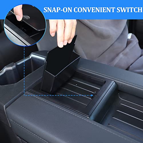 Llkuang Car Center Console Organizer Armrest Hidden Storage Box Compatible With Toyot@ Tundra 2022 2023,Black Insert Armrest Hidden Tray Accessories (Armrest Hidden Storage Box) #TOP3