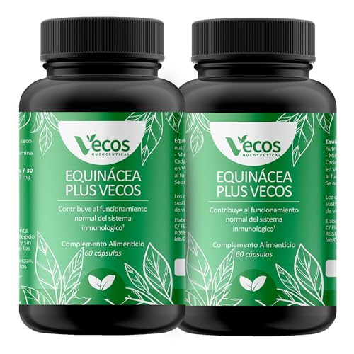 Vitaminas para Reforzar el Sistema Inmunológico | Equinacea Plus | 60 Cápsulas | Ayuda a la Protección del Sistema Respiratorio | Propiedades Antioxidantes | Complemento Alimenticio