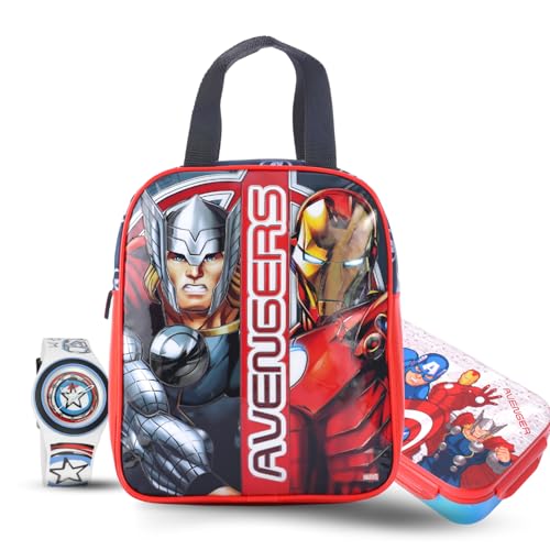 Zoop Avengers Gift Set - Analog Watch + Tiffin Bag + Tiffin Box for Kids (B0D73HQV89) Amazon Price History, Amazon Price Tracker
