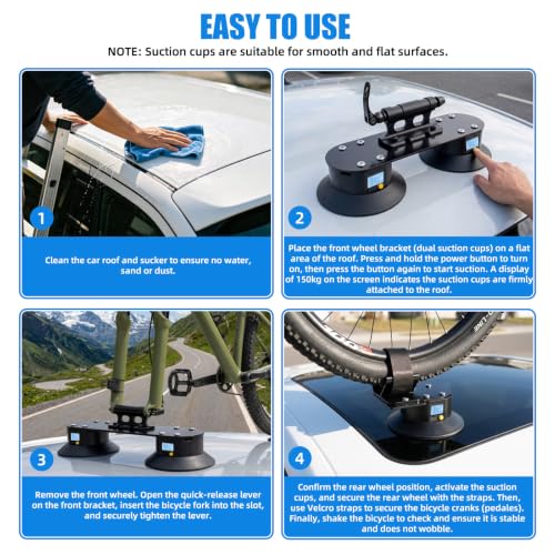 Roof Bike Rack Electric Suction