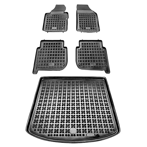 M MOTOS Kit de Tapis de Voiture et de Tapis de Coffre en Caoutchouc pour VW TOURAN I 2003-2010, 2010-2015 Améliorez Votre Confort de Voyage avec Le Tapis antidérapant pour Voiture - Tapis de Sol pour