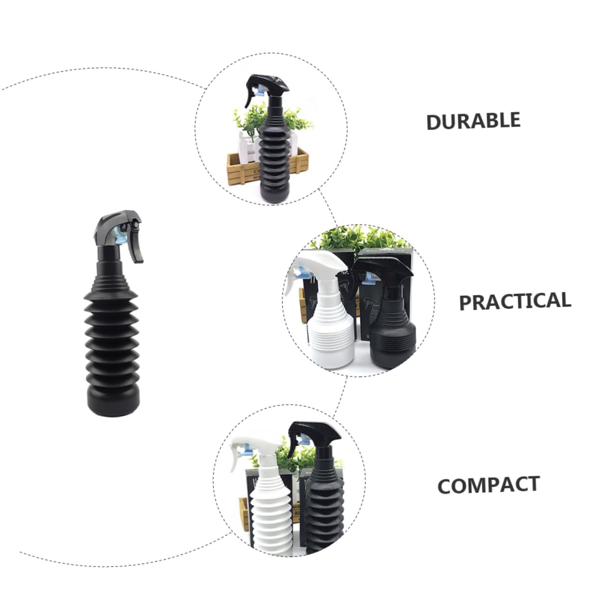 3 Pezzi Spray Bottle per Parrucchieri e Giardinaggio Nebulizzatore Portatile con per e Vuota e Design Compatto e Facile Usare