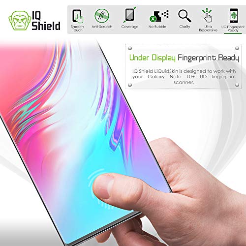 Image of IQ Shield Screen Protector Compatible with Samsung Galaxy Note 10+ Plus (Note 10+ 5G, 6.8 inch Display)(2-Pack)(Case Friendly) Anti-Bubble Clear Film