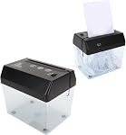 Mini Electric Paper Shredder, A6/ Paper Shredder Efficient Large Capacity Versatile Letter Opener with Waste Paper Basket for Home Office School
