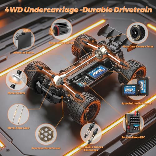 HAIBOXING Ferngesteuertes Auto 4WD RC Auto 1/18 36 km/h Offroad Ferngesteuert Buggy 2.4Ghz All Terrain Rennauto Ferngesteuert RC Buggy,Ferngesteuert Monstertruck für Kinder und Erwachsene18858E