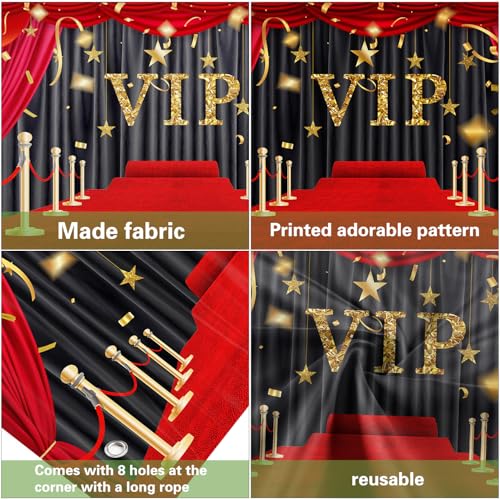 Fondo decorativo VIP alfombra roja 7x8 pies miniatura 7