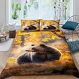 Photo Gallery hicexor orso autunno set di biancheria da letto per 3 pezzi con stampa 3d animal theme wildlife copripiumino con 2 federe in microfibra morbida e leggera king(220x240cm) Photo Gallery hicexor orso autunno set di biancheria da letto per 3 pezzi con stampa 3d animal theme wildlife copripiumino con 2 federe in microfibra morbida e leggera king(220x240cm)