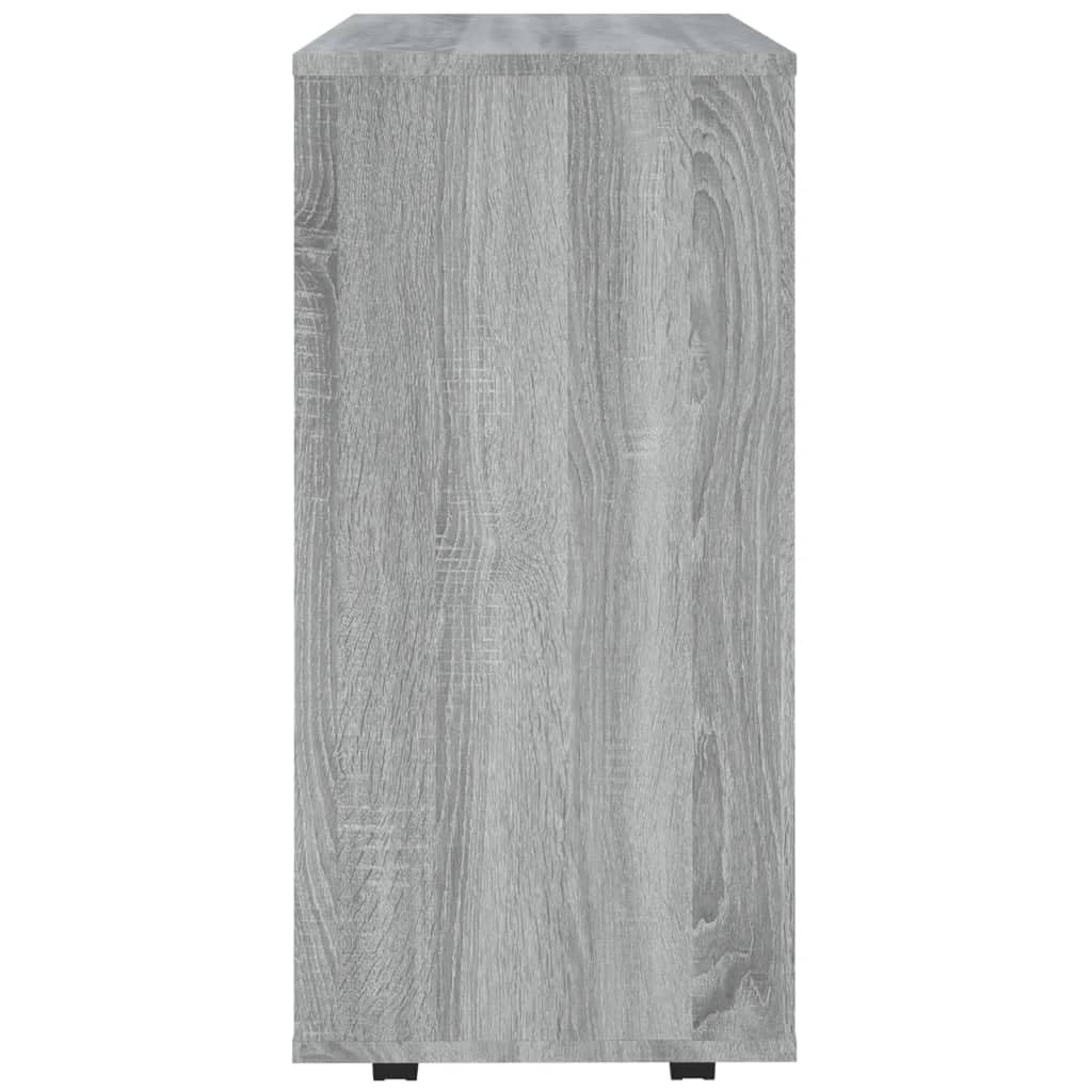 Rollschrank Grau Sonoma 60x35x75 cm, Mobiler Rollcontainer aus Holzwerkstoff, Büroschrank mit 4 Rollen für Drucker und Unterlagen, Flexibler Beistellschrank für das Home Office