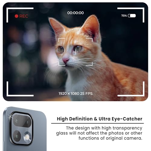 Image of ArmourPro Camera Rings Tempered Glass Compatible for Realme 16 Pro (6.78 Inches) Tough HD Individual Aluminum Alloy Rings 9H Camera Cover, Scratch-Resistant,Camera Lens Protection| Black, 1 Pack