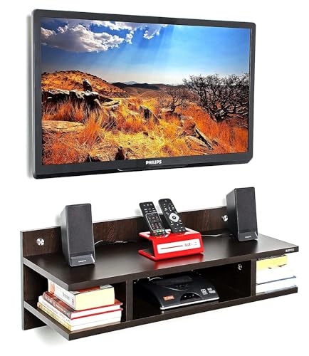TV Entertainment Unit Set Top Box Stand, Shelf Rack TV Decoration for Living Room, Bedroom,Dish Stand Setup Box Stand for Home Wall/Setup Box Stand for Home Wall t v,Setup Box Stand for Home Wall 3 514hW nZf2L