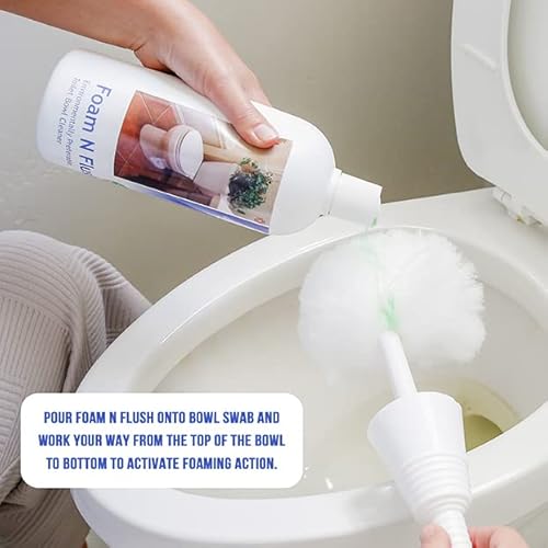 Don Aslett Foam N Flush Toilet Bowl Cleaner (32 Oz Bottle, Pack Of 2) Environmentally Friendly, Biodegradable Organic Acid Formula | Cleans, Brightens, Deodorizes | Dissolves Tough Hard Water #TOP5