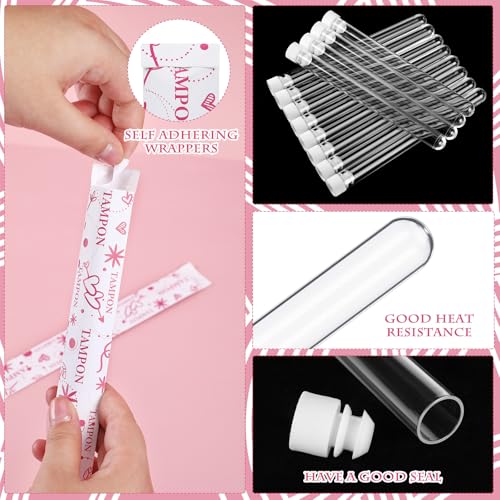 Image of Copkim 38 Pcs Tampon Tube Set for Women,Sweet Style | Plastic Travel Tube Containers, Reusable Wrappers, for Festivals Cruises Sports Events Concert