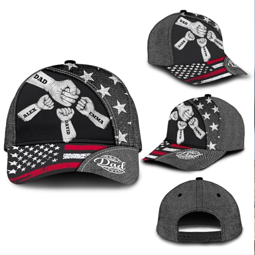 image for ONPRINTS Custom Dad Baseball Cap – Personalized Fist Bump Hat with K