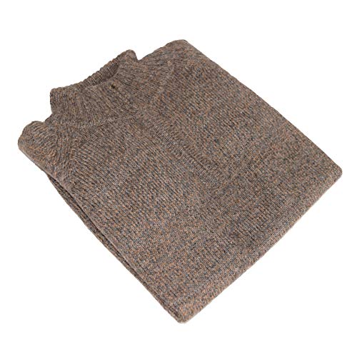 Boys Handmade 100% Alpaca Wool Half Zip Sweater (Taupe, 10)4