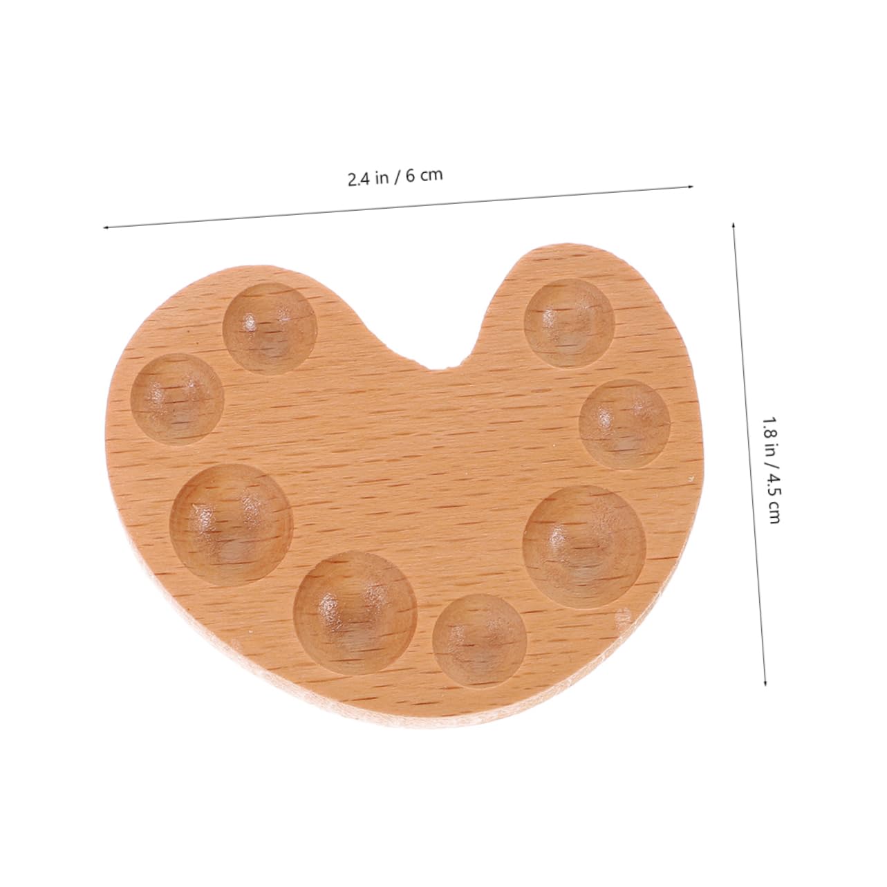 Lurrose 4 Ensembles Palette Aquarelle Mat Étain Balsa Accessoire De Dessin Bacs À Peinture en Bois Plaques De Mélange De Pigments Bacs À Pigments Pratiques 2 Pièces * 4