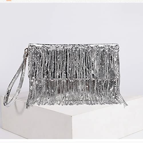 東京イギン　シルバー プリーツデザイン クラッチバッグ 東京イギン シルバー プリーツデザイン クラッチバッグ