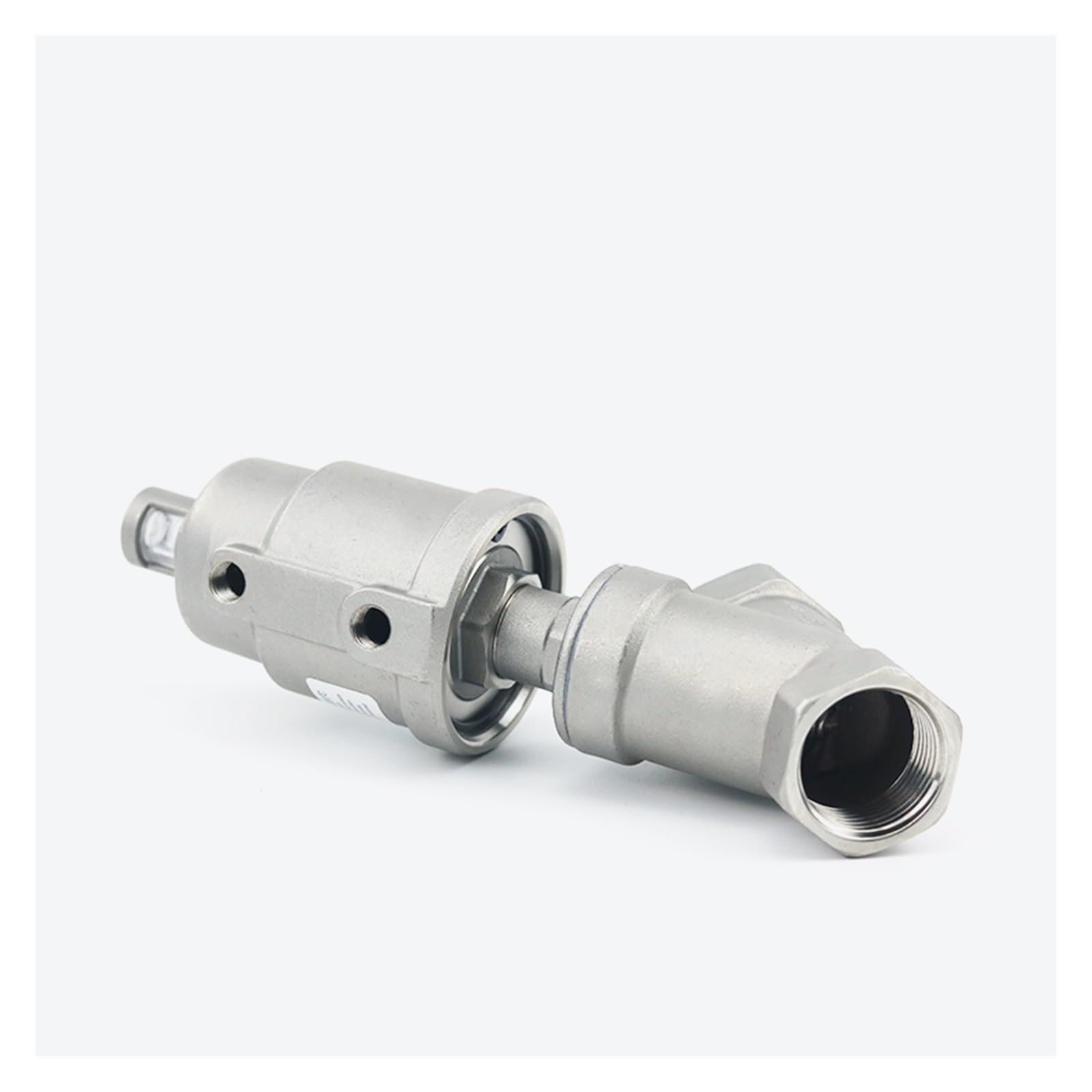 Vanne à siège d'angle pneumatique en acier inox 304 pour tuyauterie