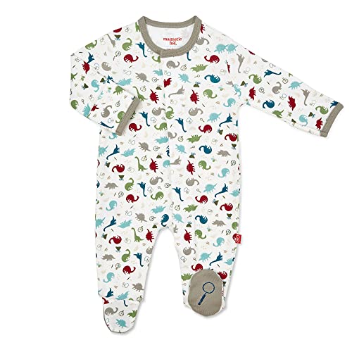 Image of Magnetic Me Footie Pajamas - 100% Organic Cotton Baby Pajamas - Quick Magnetic Fastener Sleeper for Baby Boy and Girl