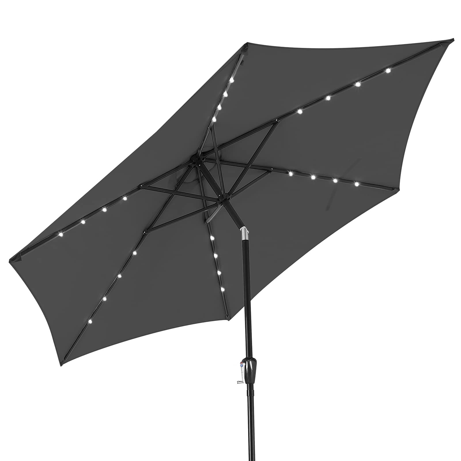 Kingsleeve® Sombrilla LED 270cm Protección UV80+ Parasol Terraza Jardín Balcón Incl. Funda Protectora