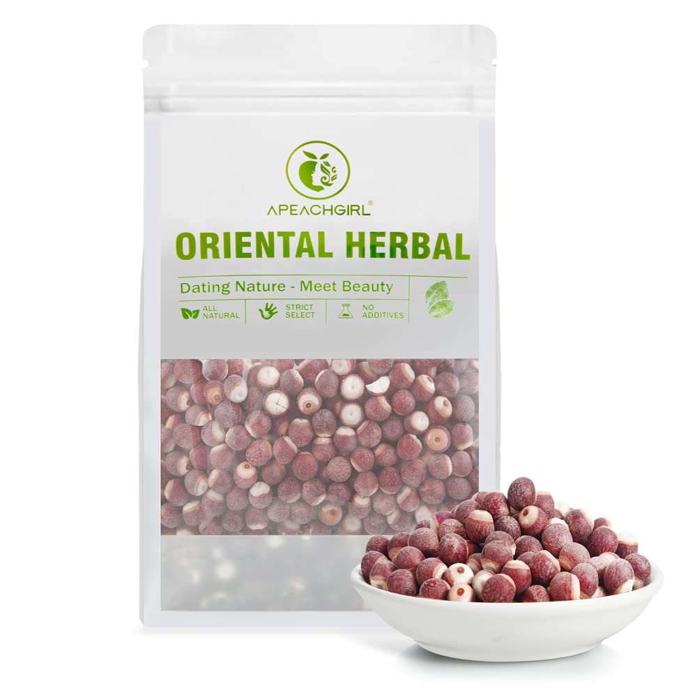 APEACHGIRL Premium Organic Dried Gorgon Euryale Seed (16oz / 1LB), Dried Gorgon Fruit, Invigorating Spleen - Removing Dampness Herb Tea, Resealable Bag