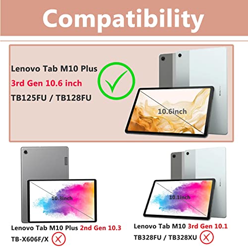 YRH for Lenovo Tab 10.1 inch 2025 (Model: TB311FU/TB311XU), PU Leather Stand Protective Hard Shell with Auto Sleep-Wake, Rosegold - Image 2