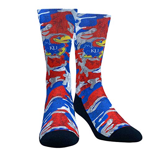 Rock 'Em NCAA Kansas Jayhawks - What The Camo Socks (L/XL)
