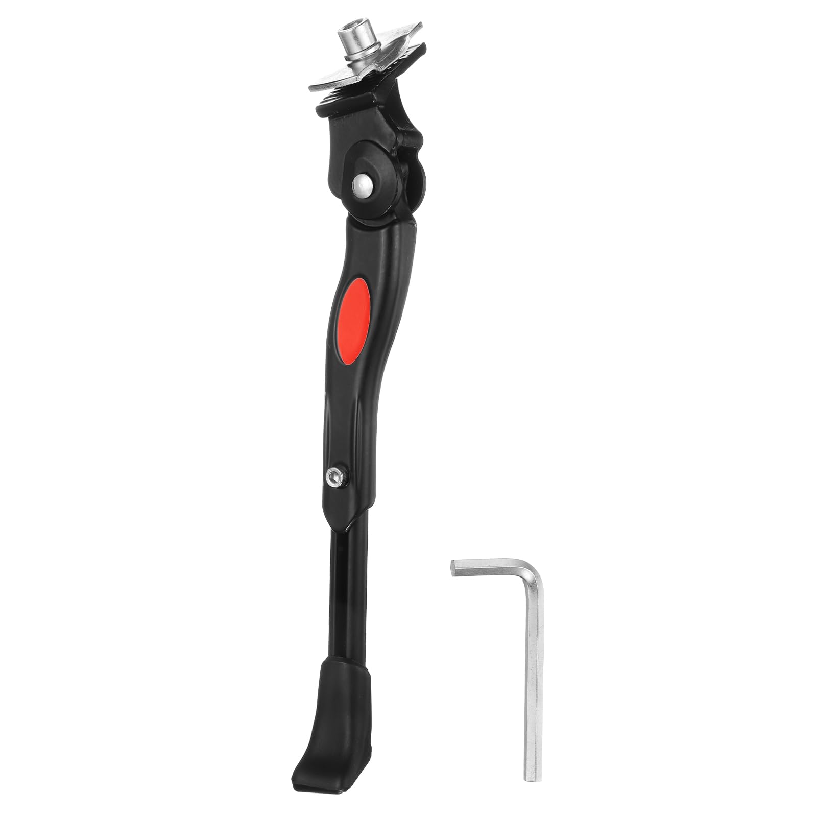 sourcing map Back Bike Kickstand Aluminium Adjustment Bicycle Center Mount Kick Stand Bikes Support Racks for 24-29 Inch Wheel with Tool, Black