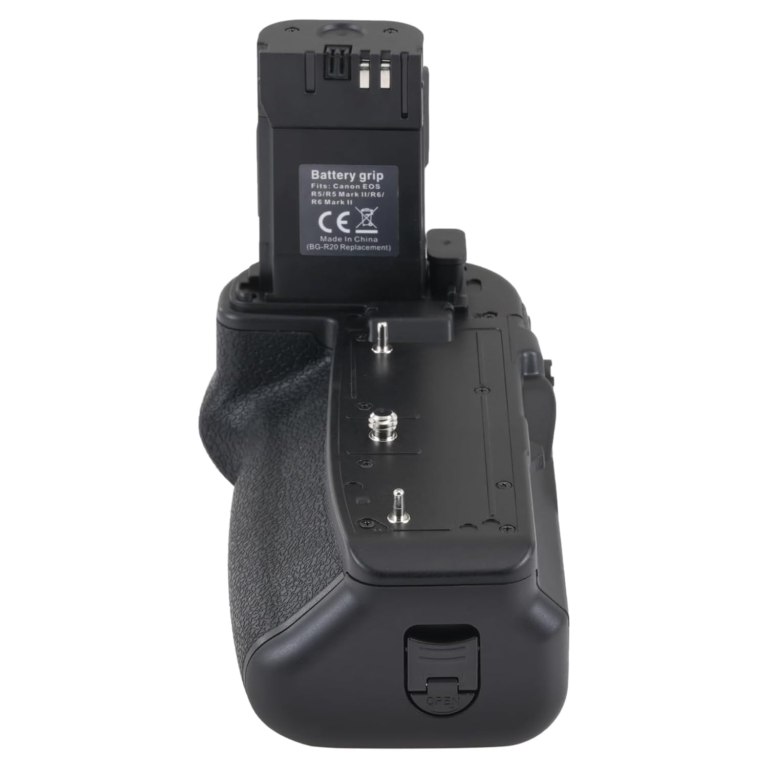Hersmay BG-R20 Batteriegriff für Canon EOS R5 Mark II /R6 Mark II /R6 Mark III /R5/ R5C/ R6 Kameras, Synchronisation Aller Funktionen, fasst 2 LP-E6P-Akkus