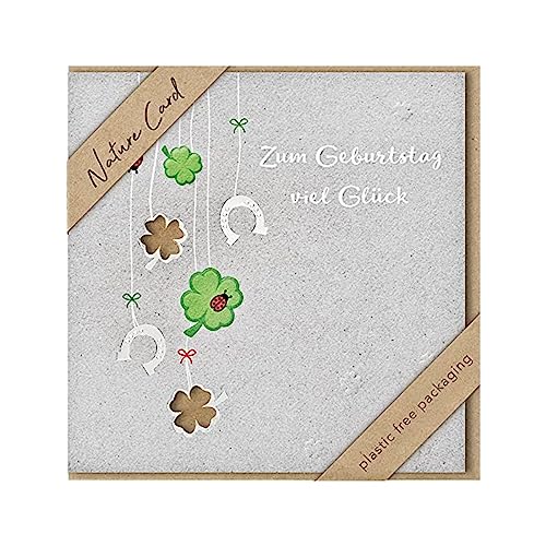 bsb - Karte zum Geburtstag - Nature Card - Nachhaltige Karten - Geburtstagskarten mit Umschlag - Geburtstagskarte Frauen & Männer...