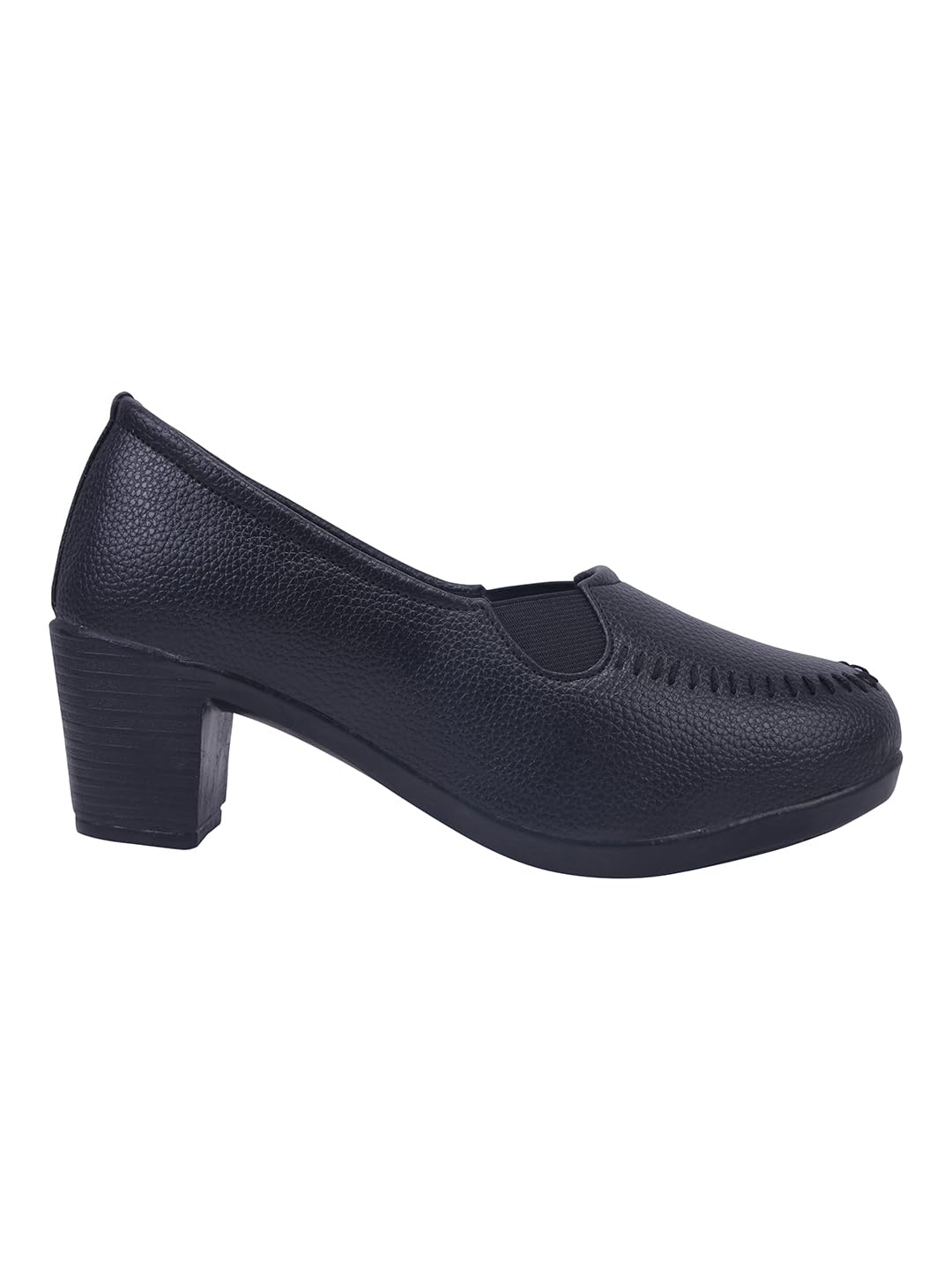 Women’s Formal Block Heel Shoes Stylish Office Slip-On Pump Comfortable Footwear Heels-image-38