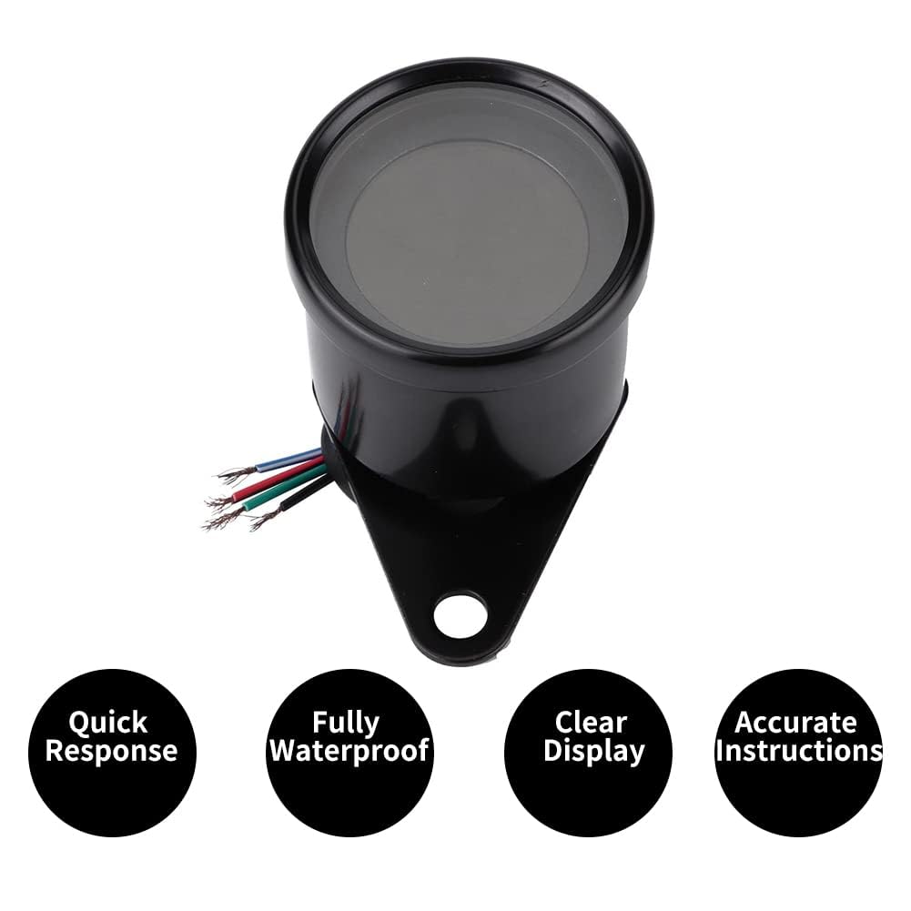 Contachilometri Digitale LED per Moto con Tachimetro e Livello Olio Integrato, Impermeabile, Scuro, Universale