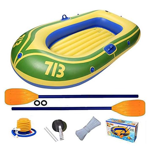 Rhinoon Barcos Infláveis Explorer, Barco Inflável para 2 Pessoas Hovercraft Resistente ao desgaste Caiaque Barcos de Borracha para Pesca e Outros Entretenimentos