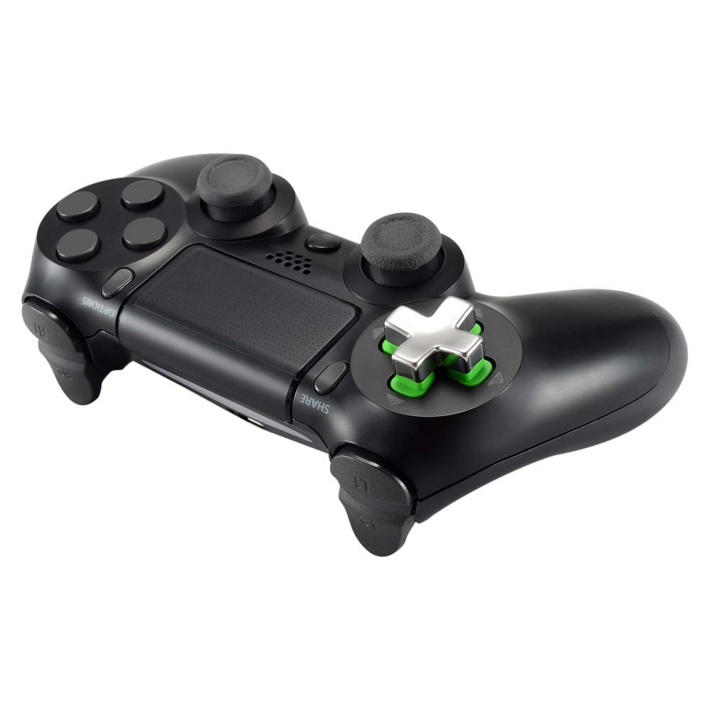 eXtremeRate Pulsanti Ricambio per ps4 Slim Pro Controller D-pad Tasti Croci Direzionali Metallo Magnetico Ricambio per ps4 Joystick(3 in 1)