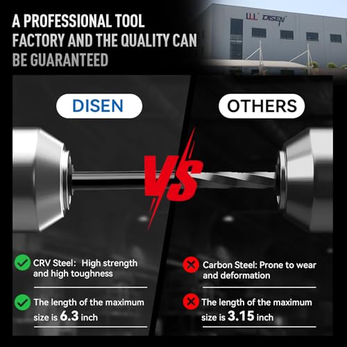 DISEN 13 Pieces Hex Key Allen Wrench Set SAE Size with Ball End, 1/20-3/8 Inch, Long Arm Ball Design, Chrome Vanadium Steel by DISEN - Used condition - Image 3