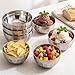 Okllen 6 Pack 18/8 Stainless Steel Snack & Soup Bowls, 15 Oz Non-slip Double-walled Insulated Set