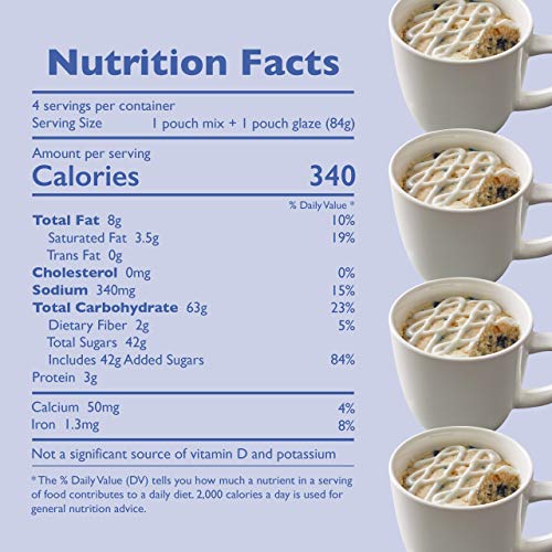 Image of Betty Crocker Baking Mug Treats Blueberry Muffin Mix with Cream Cheese Glaze, 11.8 oz