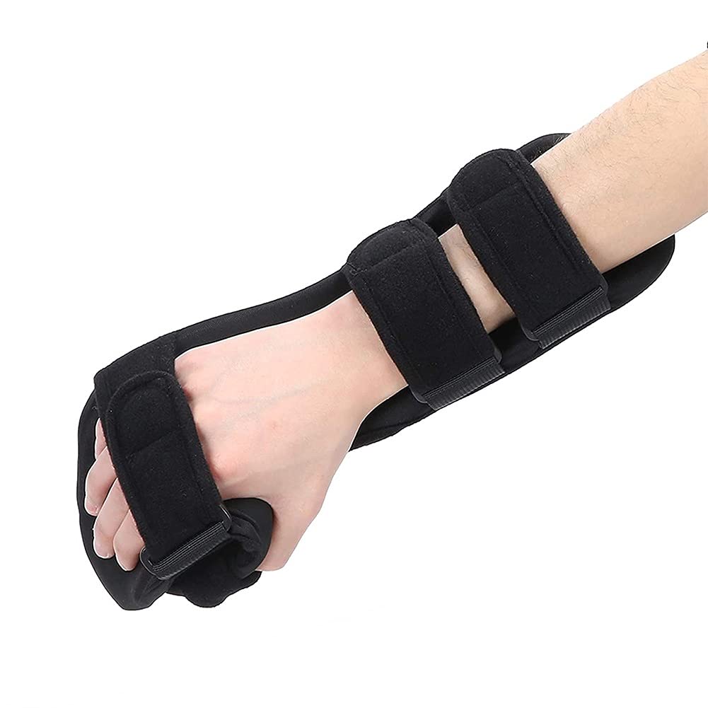 Muñequera Brace Compresión Recuperación Hand Brace Férula de Dedo Transpirable Ajustable Férula de túnel carpiano Desmontable para esguinces Fracturas Hemipléjico Antiespasmo Deportes (Color : Left)