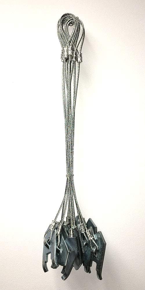 Wolf Creek Product's Original Wolf Fang Earth Anchors with Cable (12 Pack) (20" x 1/8" Cable)