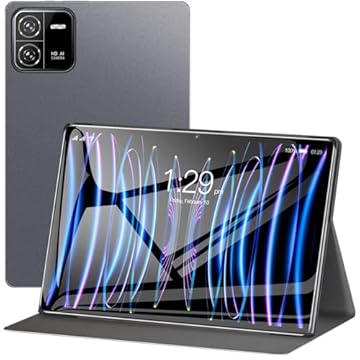 Tablet Android 13,Tela LCD de 10.1",Octa-Core,12GB RAM+512GB ROM,Câmera de 16MP + 32MP,WiFi 2.4/5G,GPS,Bateria de 8000mAh,Versão WiFi (Cinza)