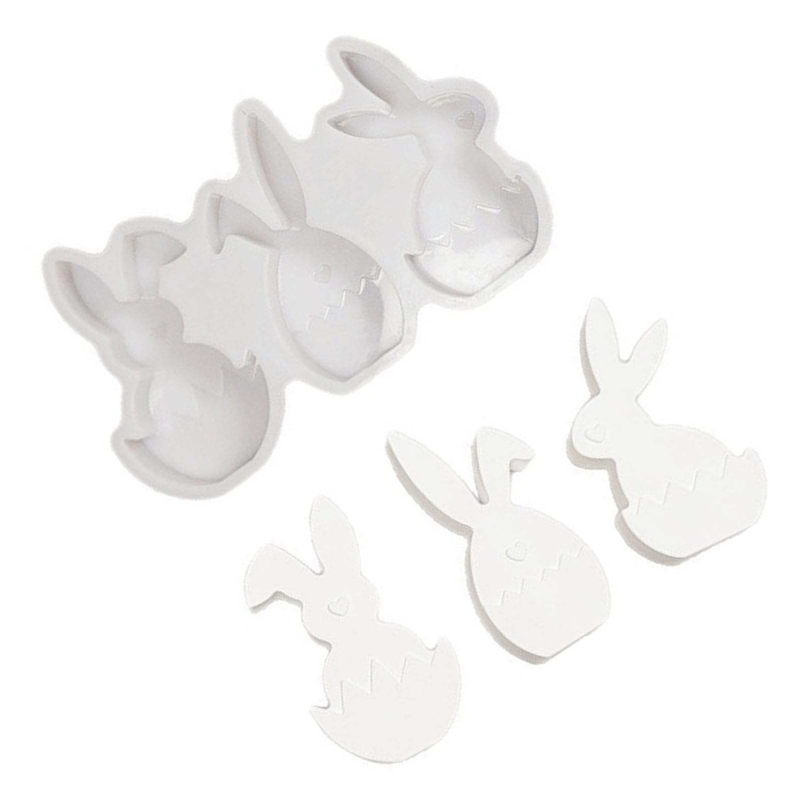 LUCKGONI Food Grade Silicone Mould for Creating Eggs Shell Rabbits Decorations Easy to Release for Craft and Holidays