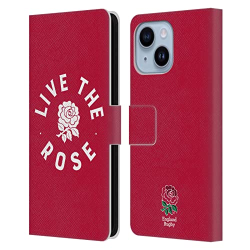 Étui iPhone 14 Plus England Rugby par Head Case Designs en cuir