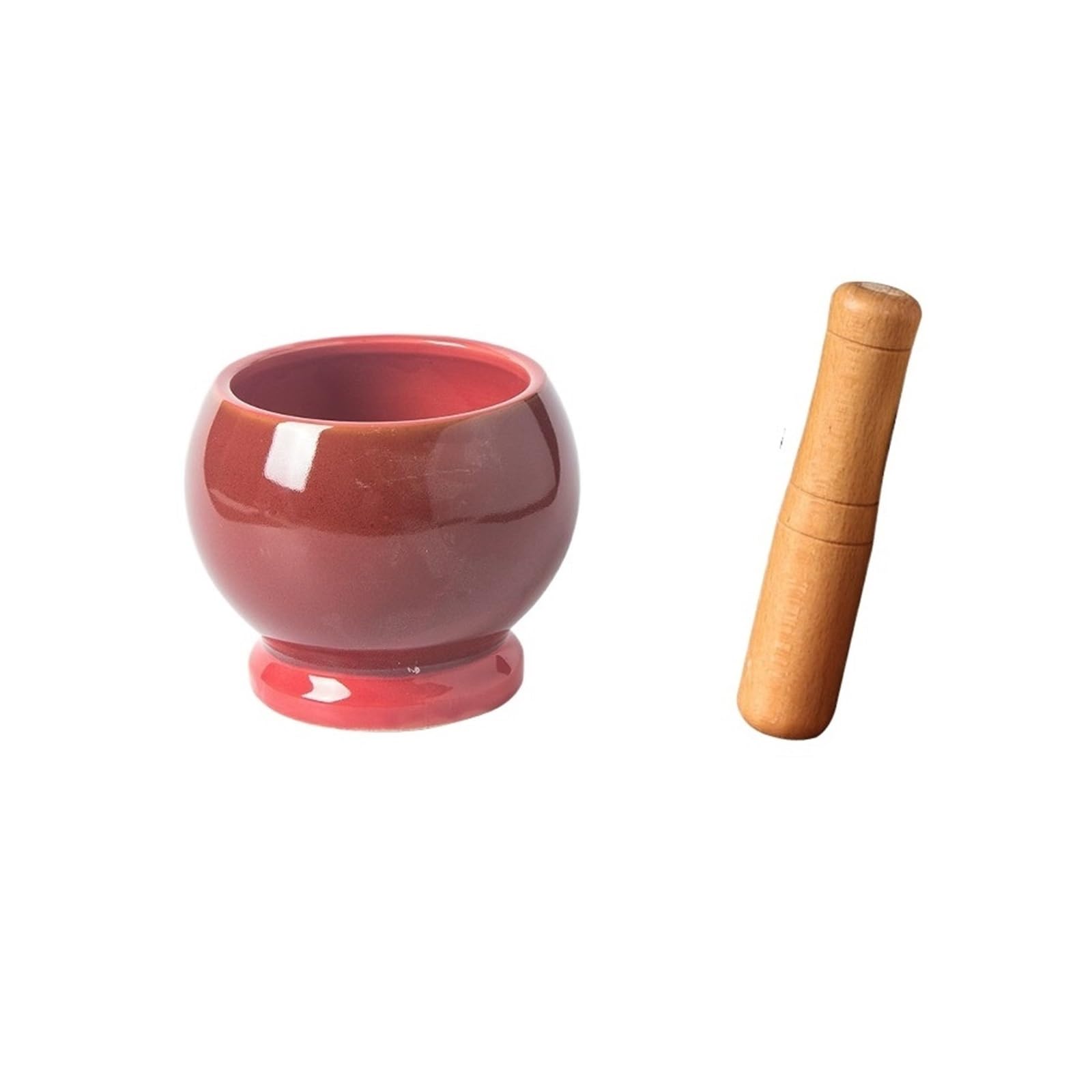 Dh2yjnbf3 Red Mortar And Pestle Set Ceramic Kitchen Mortar And Pestle Manual Grinder For Garlic Herb Crusher