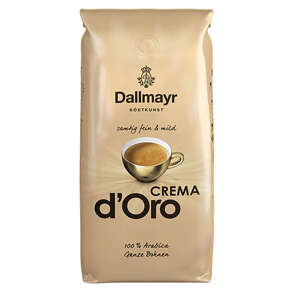 Dallmayr Kaffee Crema d'Oro MILD & FEIN Ganze Bohne 2er Pack (2x1000g)