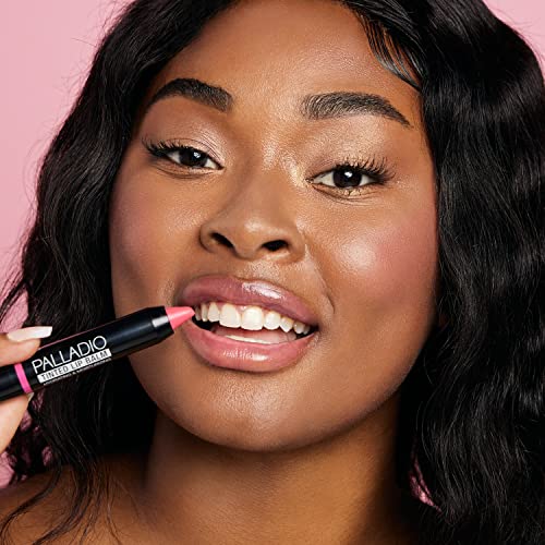 Palladio Tinted Lip Balm, Moisturizing And Conditioning Formula With Aloe & Shea Butter, Nourishing Vegan Chapstick For Cracked Lips, Apply Regularly On Dry Lips, Sheer Wash Color, (Watermelon Sugar) #TOP2