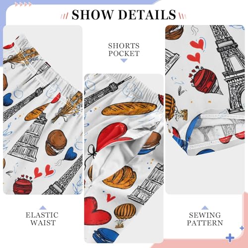 Pajama Pants Lounge Sleep PJ Bottoms Sleepwear Elastic Waist Drawstring S Macaron4