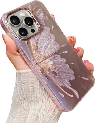 Image of DIZORO iPhone 15 Pro Max Case,Compatible with MagSafe, Non Yellow Military-Grade Drop Protection & Hard PC Back Cover Slim Transparent Anti-Scratch Shockproof Phone Case (Rose Gold)