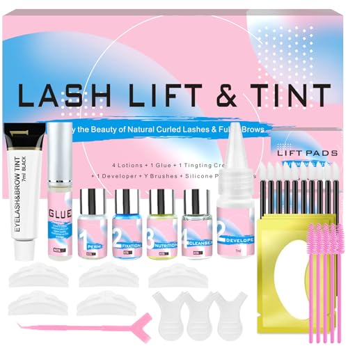 Lifting Pestañas Kit y Negro, 2026 Lash Lift Kit y Negro, Kit de elevación de pestañas Profesional, Natural & Voluminoso para Lifting de Pestañas, Apto para Salones de Belleza
